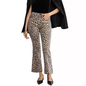 NWT Good American Leopard Print Ankle Jeans